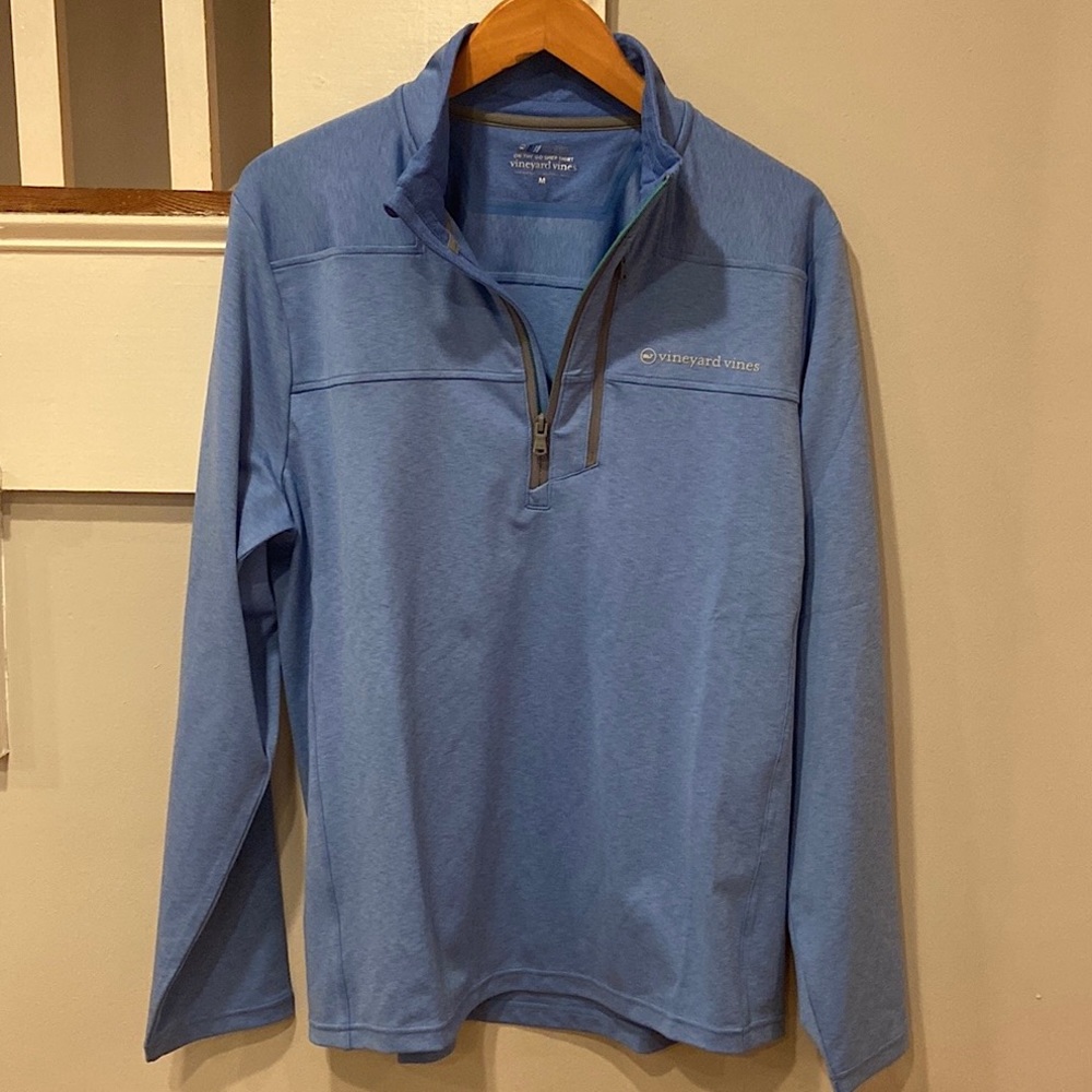 Men’s M Vineyard Vines On the Go Shep Shirt in Coastal Blue
